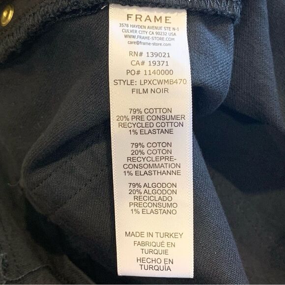 FRAME FILM NOIR CUT OFF WAIST MINI BOOT SLIT JEANS SiZE 32 - Picture 14 of 15